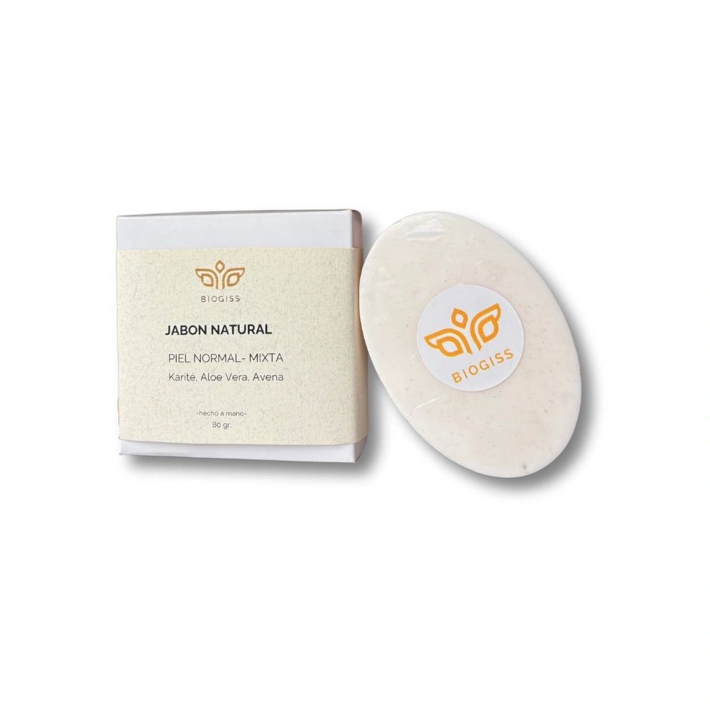 Jabón Natural - Karité, Aloe Vera y Avena